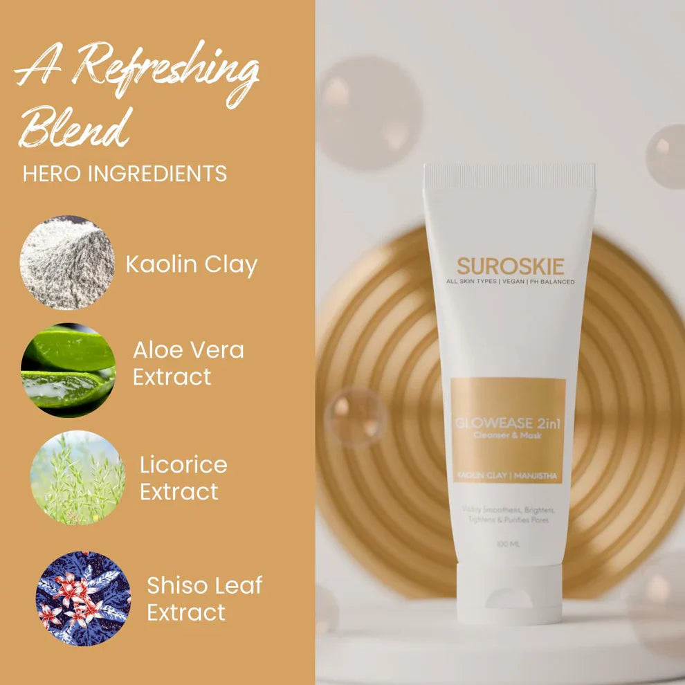 GlowEase 2in1 Cleanser & Mask | 100ml